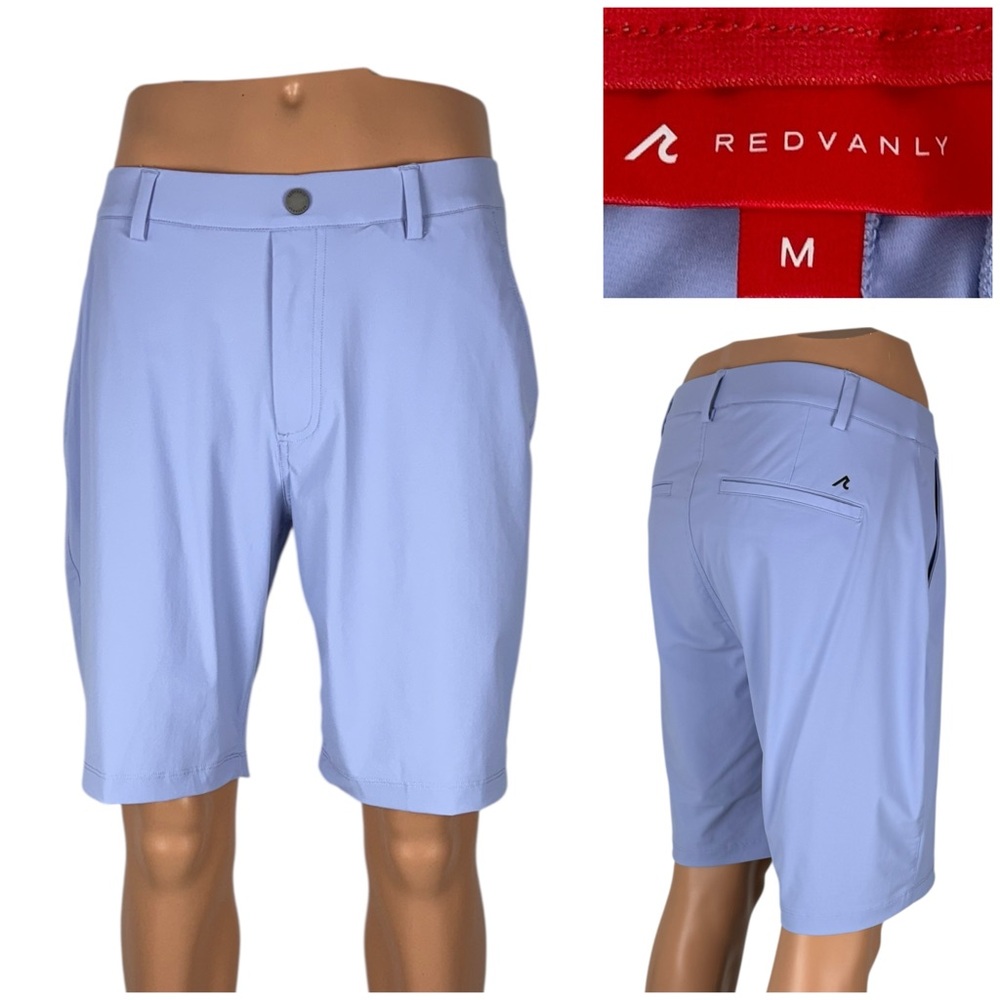 Redvanly Hanover Pull On Golf Mens Medium Shorts Blue 9" Inseam Performance EUC